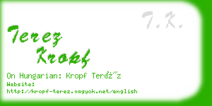 terez kropf business card